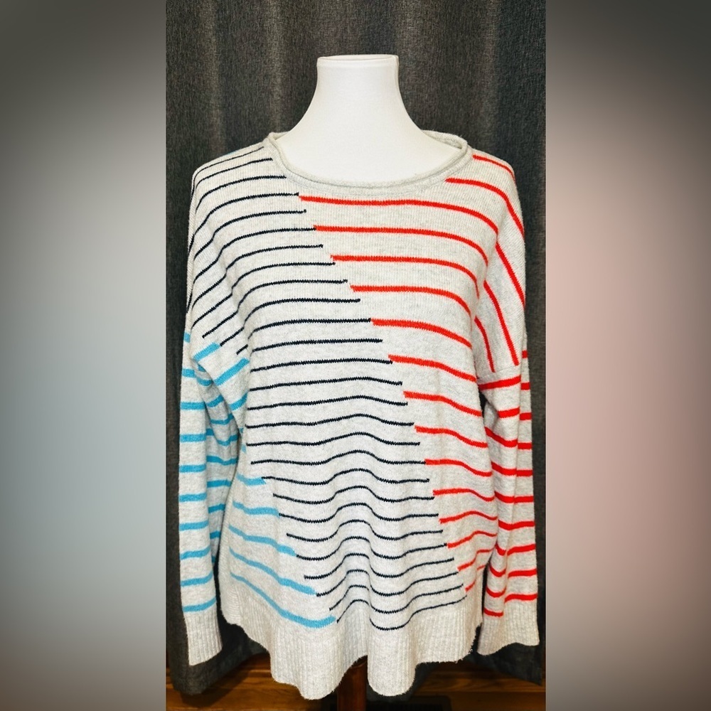 NIC+ZOE Multicolor Stripe Sweater – Size L